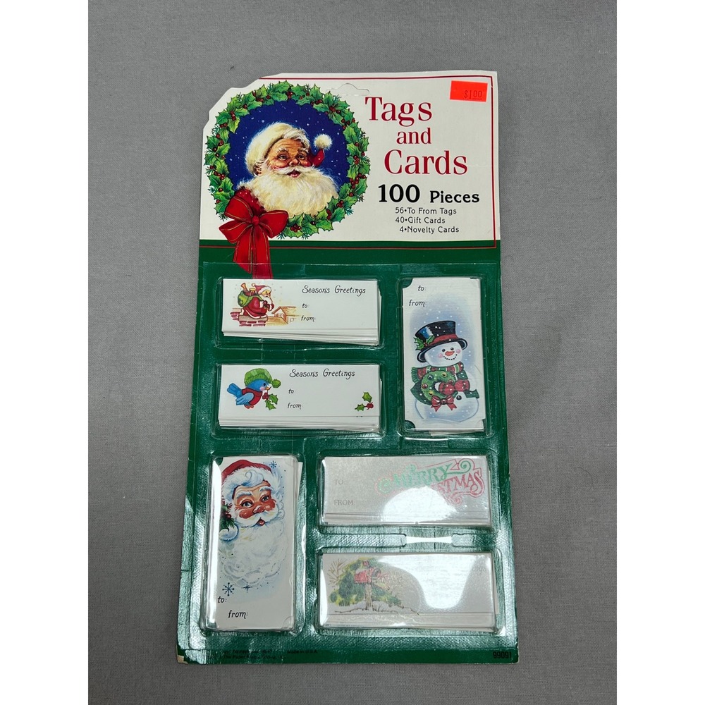 Vintage Eureka Christmas Gift Tags 80s Cards Paper Magic Novelty Ephemera‎ NOS